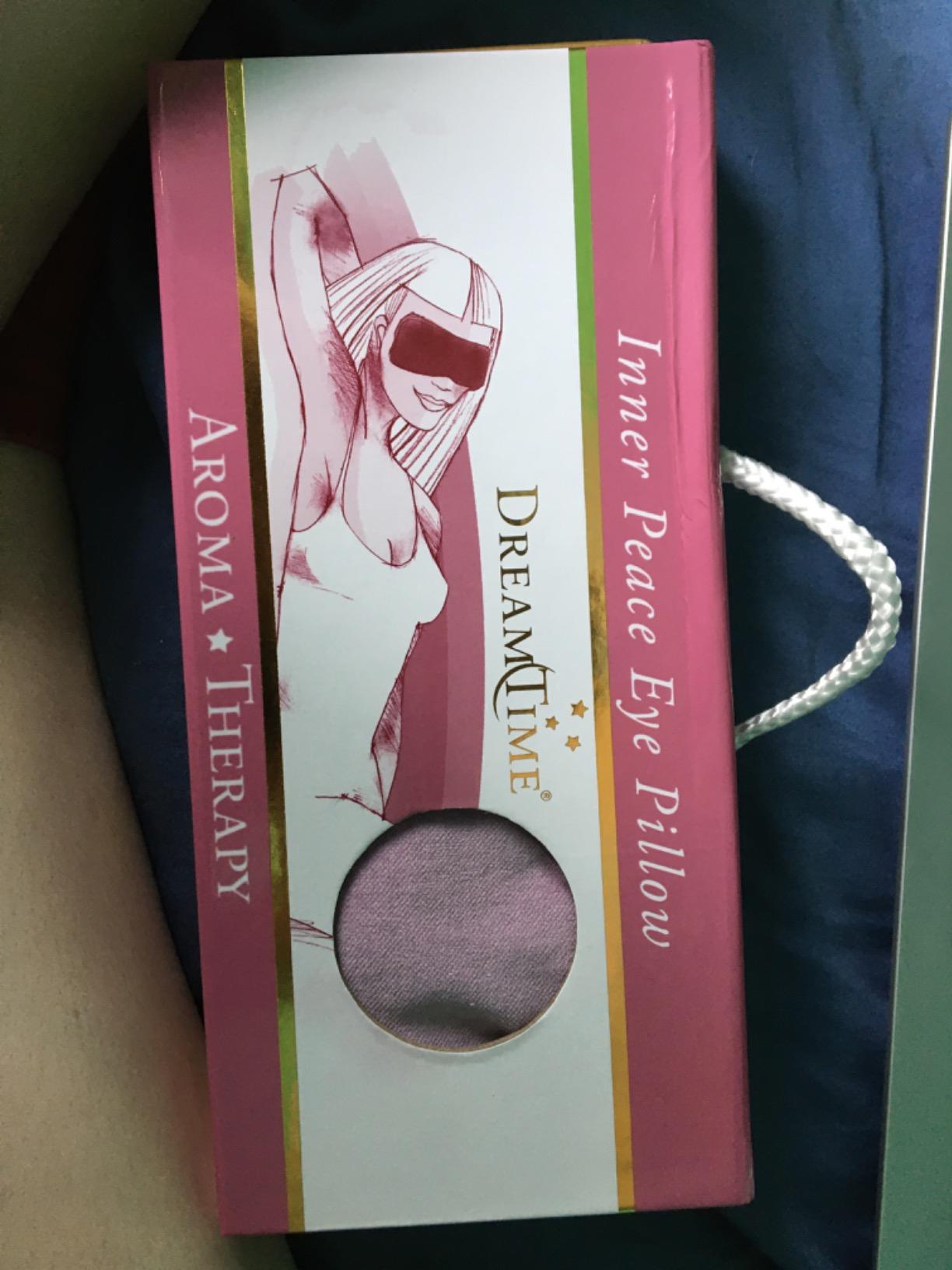 DreamTime Inner Peace Eye Pillow, Aromatherapy Lavender, Wellness and Relaxation Mask, Sooth Stress and Relieve Headaches, Purple Velvet customer photo 1
