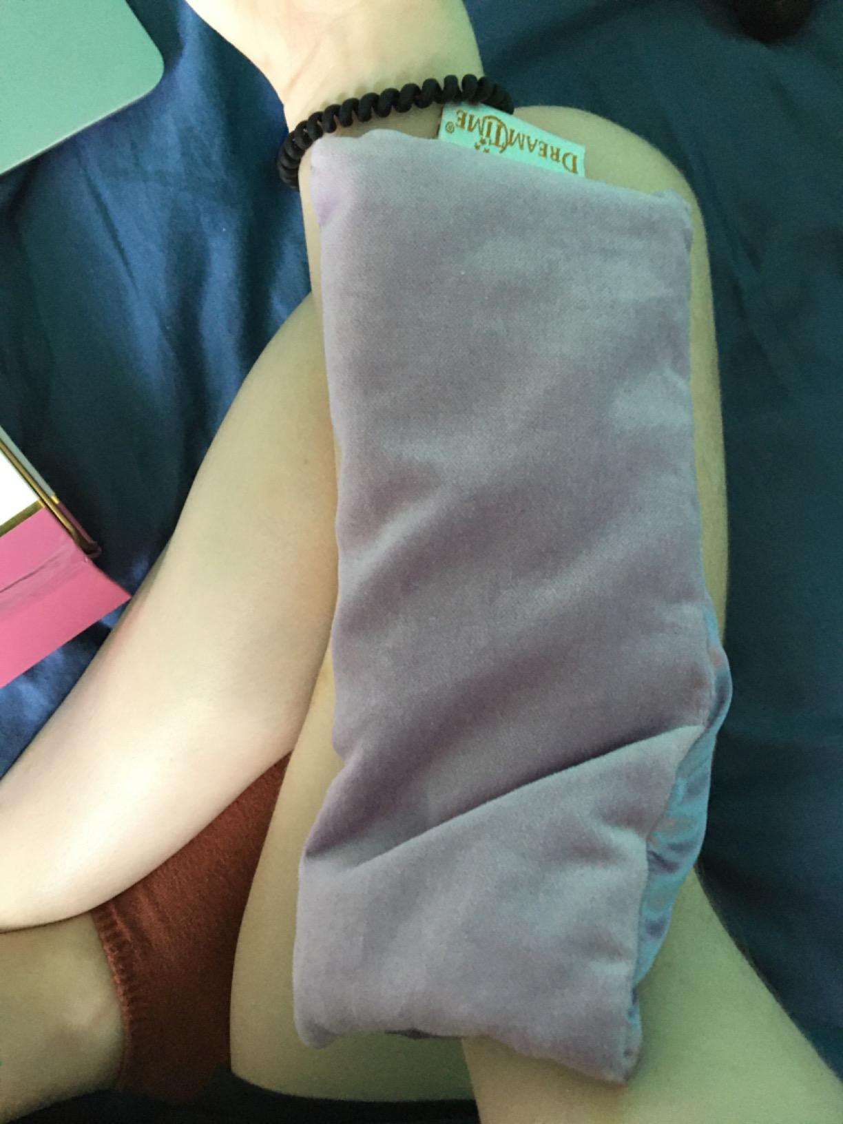 DreamTime Inner Peace Eye Pillow, Aromatherapy Lavender, Wellness and Relaxation Mask, Sooth Stress and Relieve Headaches, Purple Velvet customer photo 2