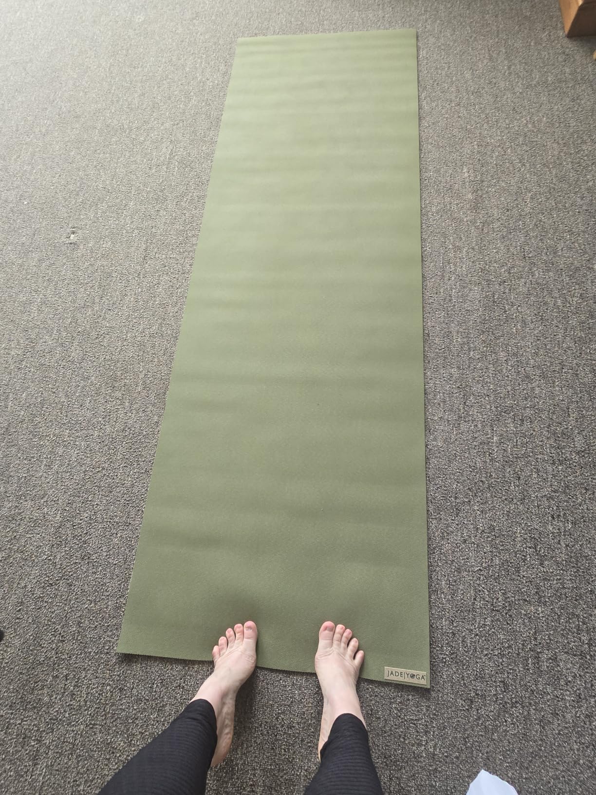 JadeYoga Harmony Yoga Mat - Durable & Thick Gym Fitness Mat, Non-Slip Natural Rubber Yoga Mat - Home Exercise & Stretching Mat, Workout Mat - Yoga, Pilates & Meditation for Women & Men customer photo 1