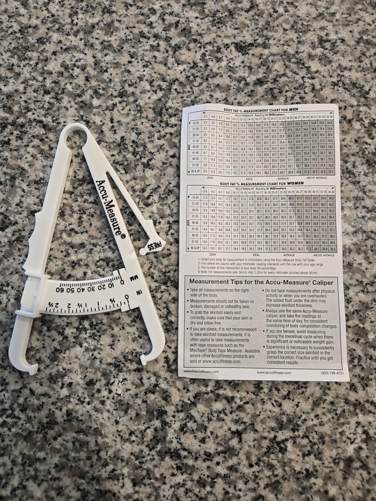 Accu-Measure Fitness 3000 Body Fat Caliper customer photo 1