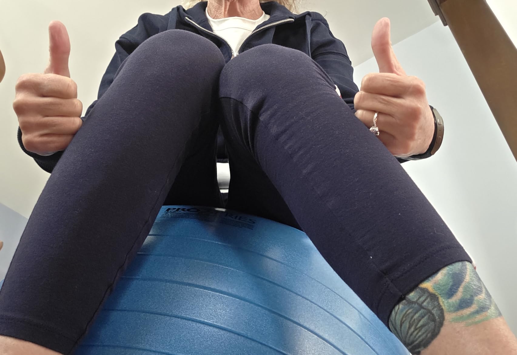 THERABAND Exercise and Stability Ball for Improved Posture, Balance, Core Fitness, Coordination and Rehab customer photo 2