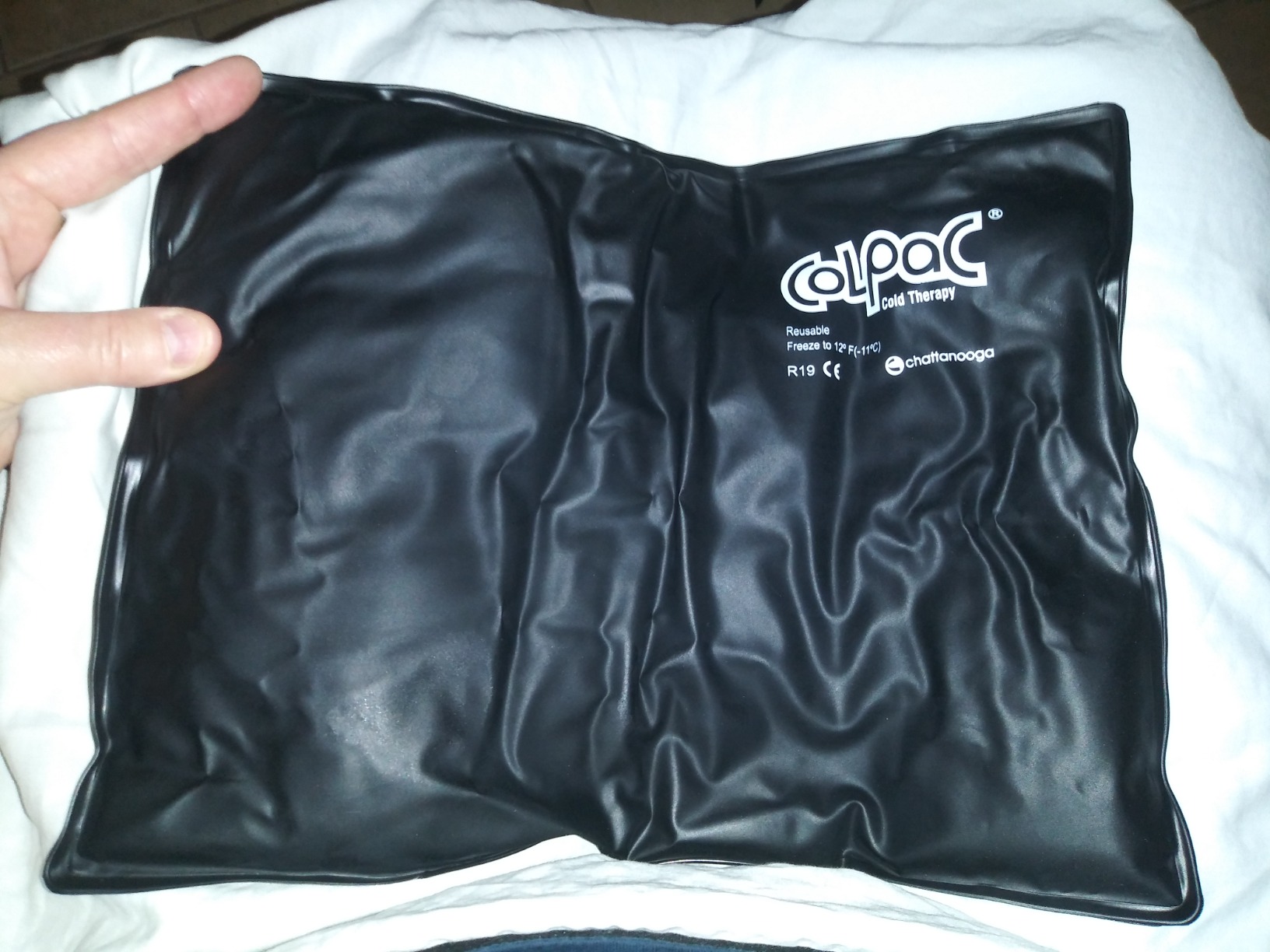 Chattanooga ColPac - Reusable Gel Ice Pack - Black Polyurethane - Standard - 10 in x 13.5 in - Cold Therapy - Knee, Arm, Elbow, Shoulder, Back - Aches, Swelling, Bruises, Sprains, Inflammation customer photo 2