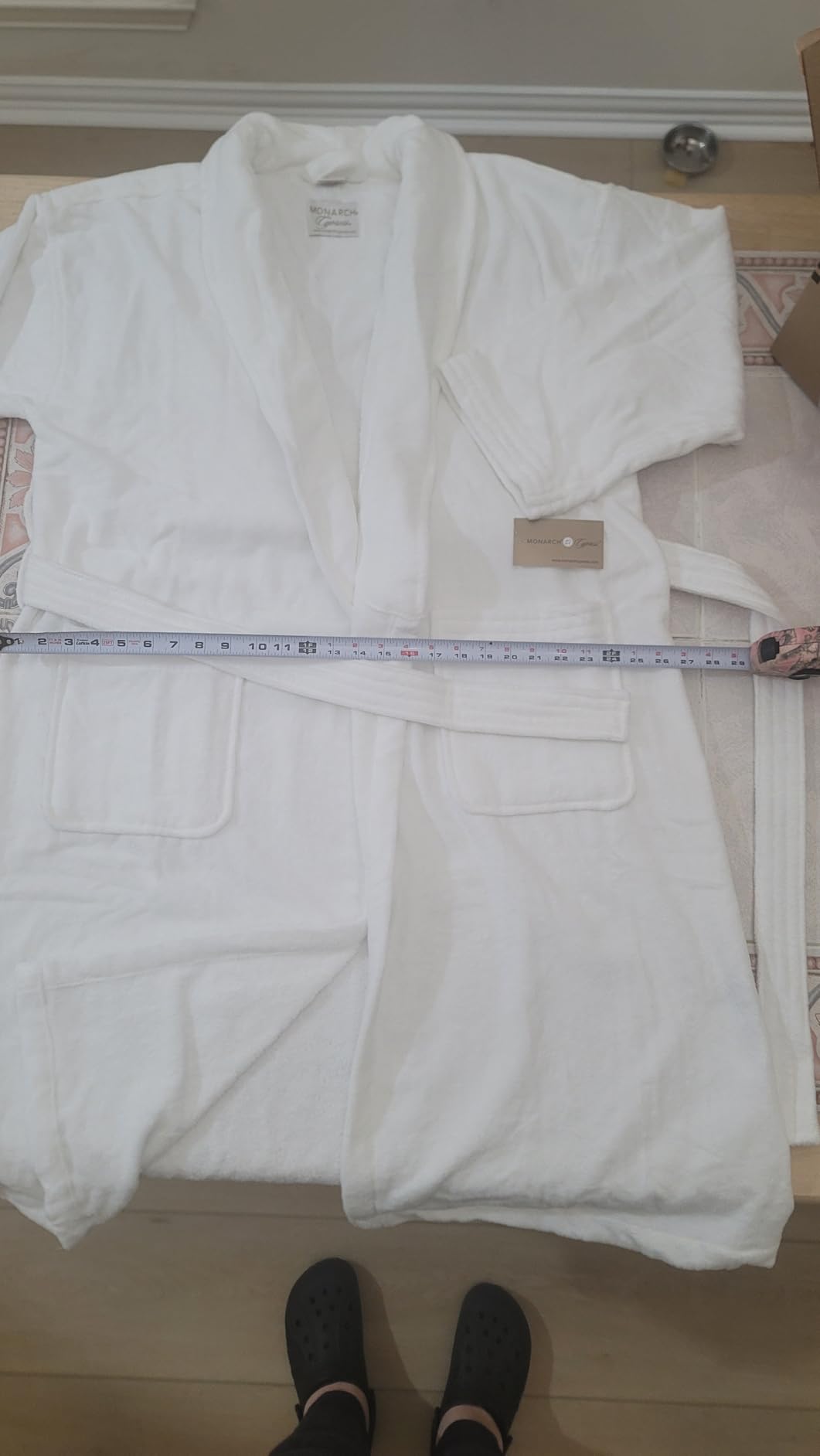 Marriott Terry Velour Bathrobe - Luxury 100% Cotton Hotel Spa Robe - Plush, Absorbent, Machine Washable - Shawl Collar, One Size customer photo 1