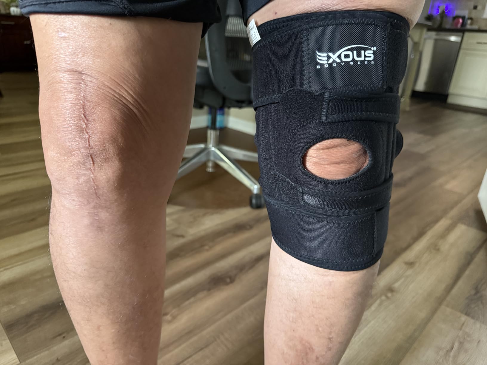 Knee Brace for Women & Men, Knee Support for Men - Patented 4-Way Adjustable Wraparound Support, Dual Side Stabilizer for Patella Stability customer photo 1