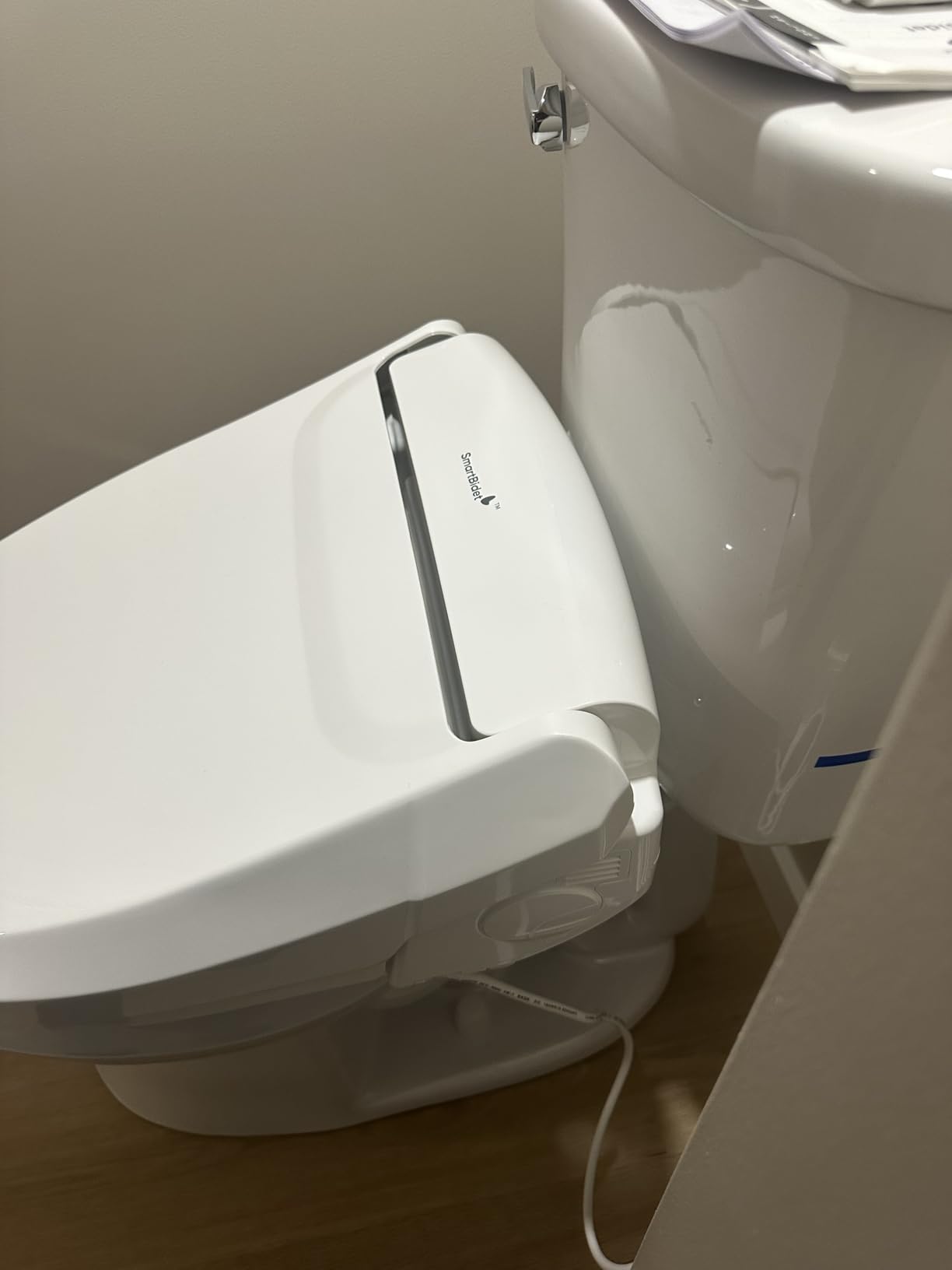 SmartBidet SB-1000 Smart Bidet Electric Bidet Toilet Seat with Heated Seat, Warm Water, Air Dryer - Remote Control, Elongated customer photo 2