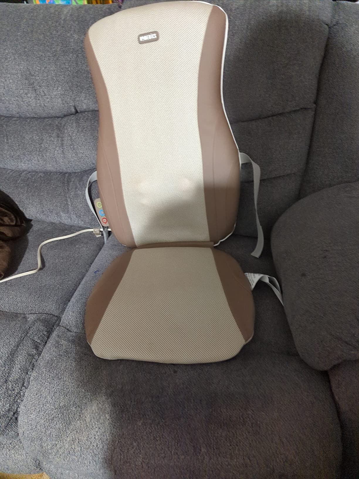 HoMedics Shiatsu Back Massager Cushion with Heat, Deep Kneading Massage Chair Pad for Back, Upper & Lower Back, 3 Massage Zones, Adjustable Speed Settings, Fits Most Chairs, Brown customer photo 2