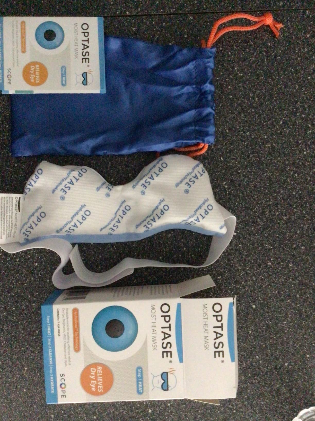 OPTASE Moist Heat Mask - Heated Eye Mask for Dry Eyes with Advanced HydroBead Technology - Consistent Heat Up to 10 Minutes - Soft Cotton Cover with Adjustable Strap - Eye Doctor Recommended customer photo 1