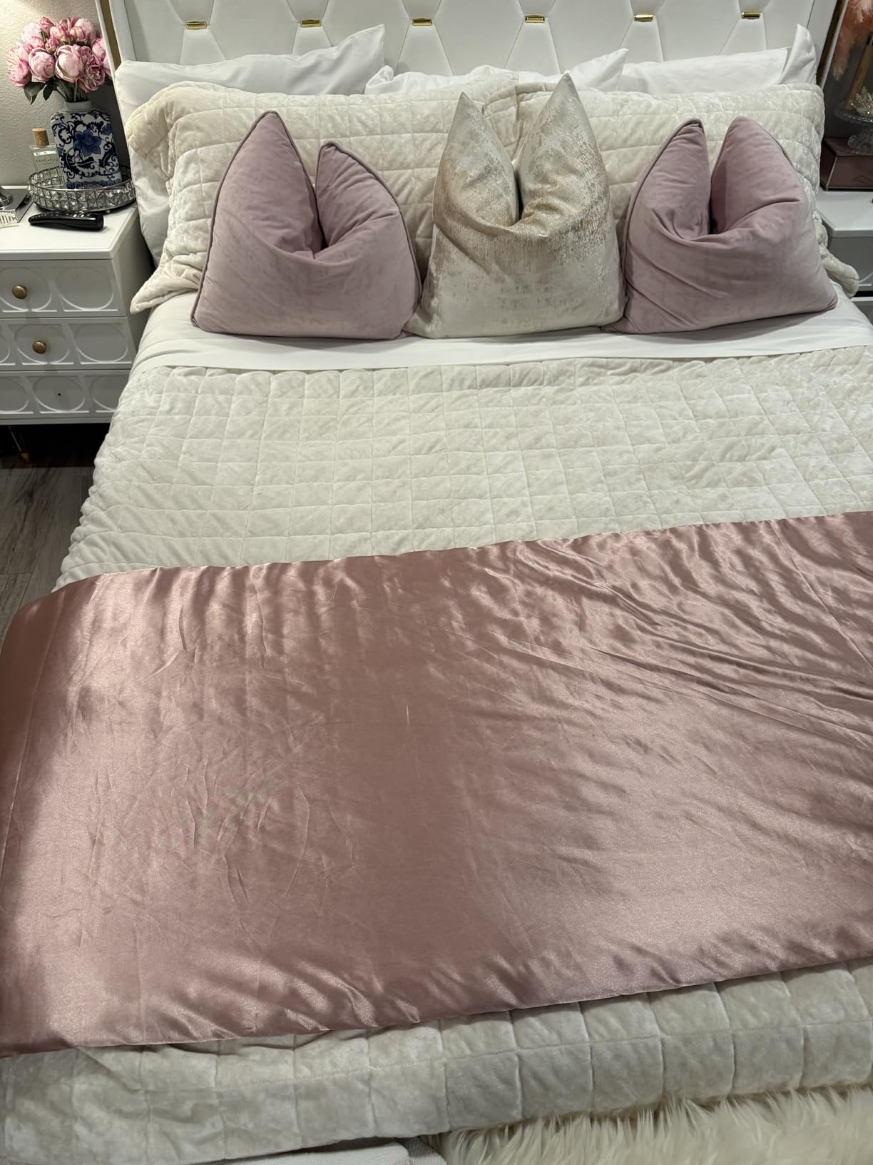 YnM 15lbs Weighted Blanket for Adults, Heavy Bed Throw Blanket with Cooling Glass Beads for All Season Use, Ideal for ~140lbs (48x72 Inches, Twin/Full, Dark Grey) customer photo 1