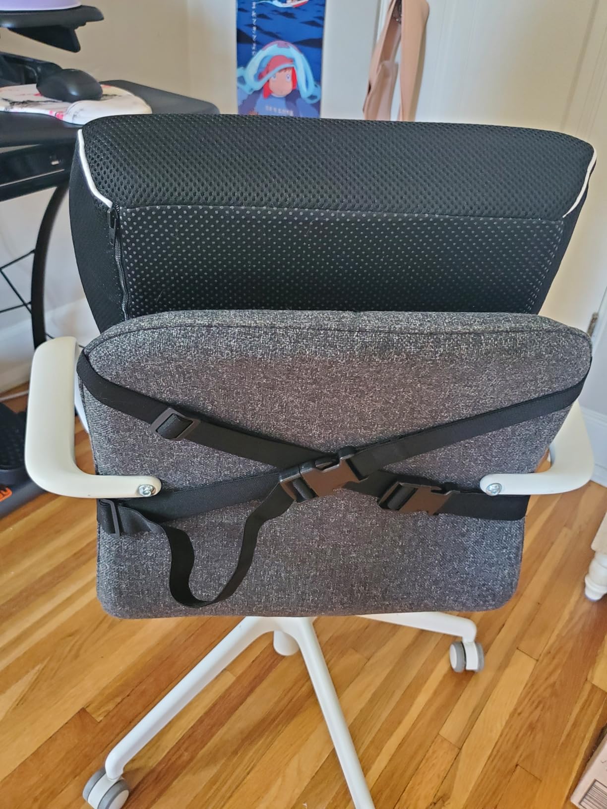 Lumbar Support Pillow for Office Chair, Office Home Essentials,Gifts for Mom,Dad, Back Support Pillow for Car, Chair Cushions,Back Pain Relief Improve Posture,Mesh Cover Double Adjustable Straps customer photo 1