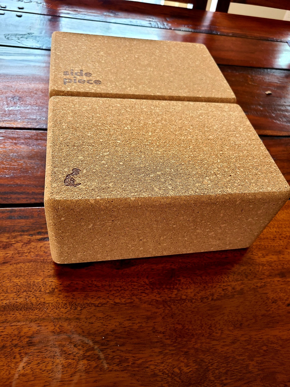 Cork Yoga Blocks 2 Pack - High Density Non Slip with Select Cork Grain for Chip-Resistant Durability | Extra Thick 4