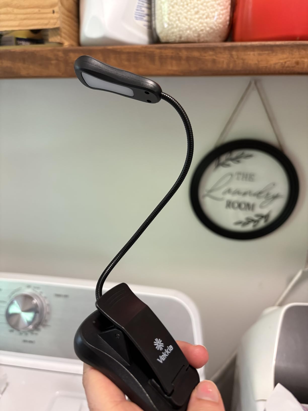 Vekkia 3000K Warm LED Rechargeable Book Light, Easy for Eyes, Clip on Reading Lights for Reading in Bed, Car & Travel, Lightweight Slim 2.1 oz. Perfect for Readers customer photo 1