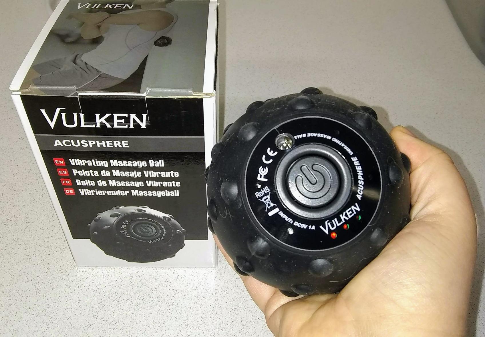 Vulken Vibrating Massage Ball for Muscle Recovery with SphereStrap - 4 Speeds High Intensity Trigger Point Massage Ball customer photo 1