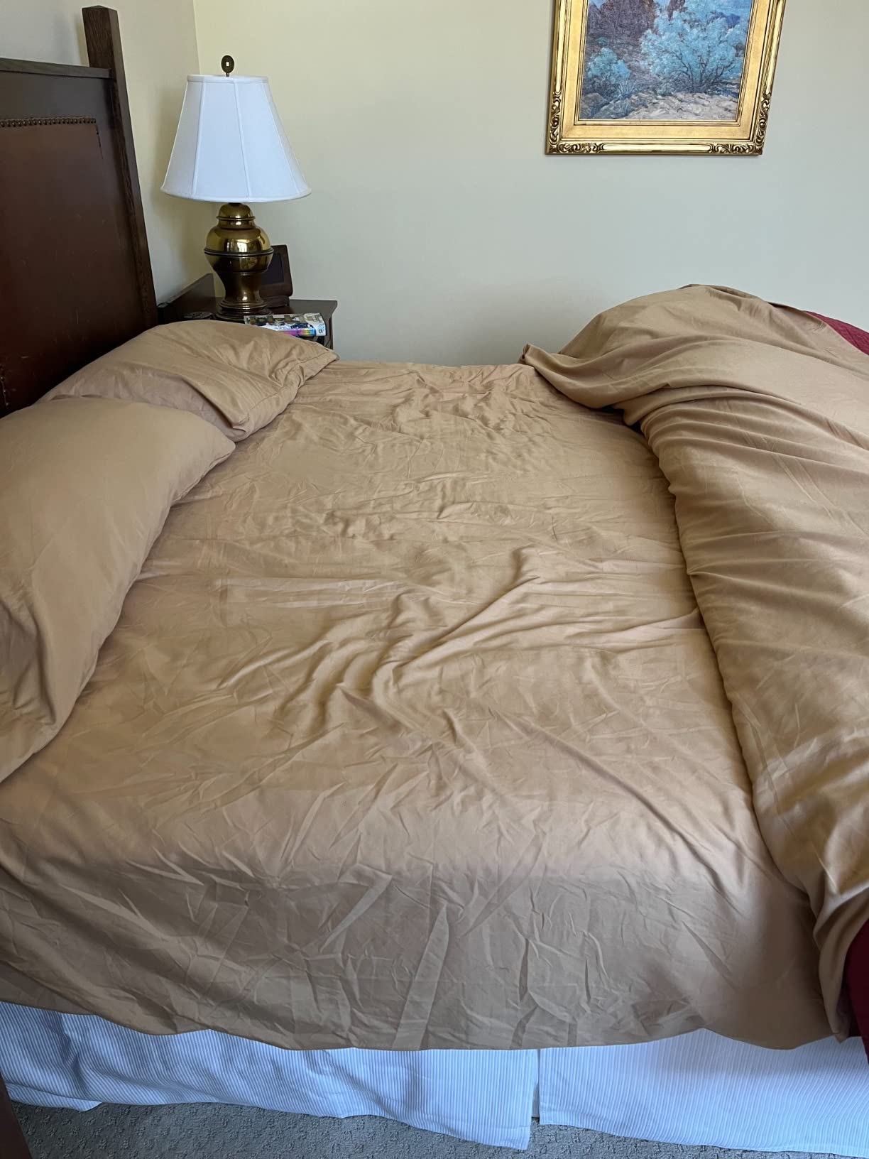 PeachSkinSheets Cooling Bed Sheets for Hot Sleepers - Ultra-Soft Breathable Peachskin Performance Fabric, Moisture-Wicking, Deep Pocket Sheet Set, Oeko-TEX, (Queen Size, Lavender Mist) customer photo 2