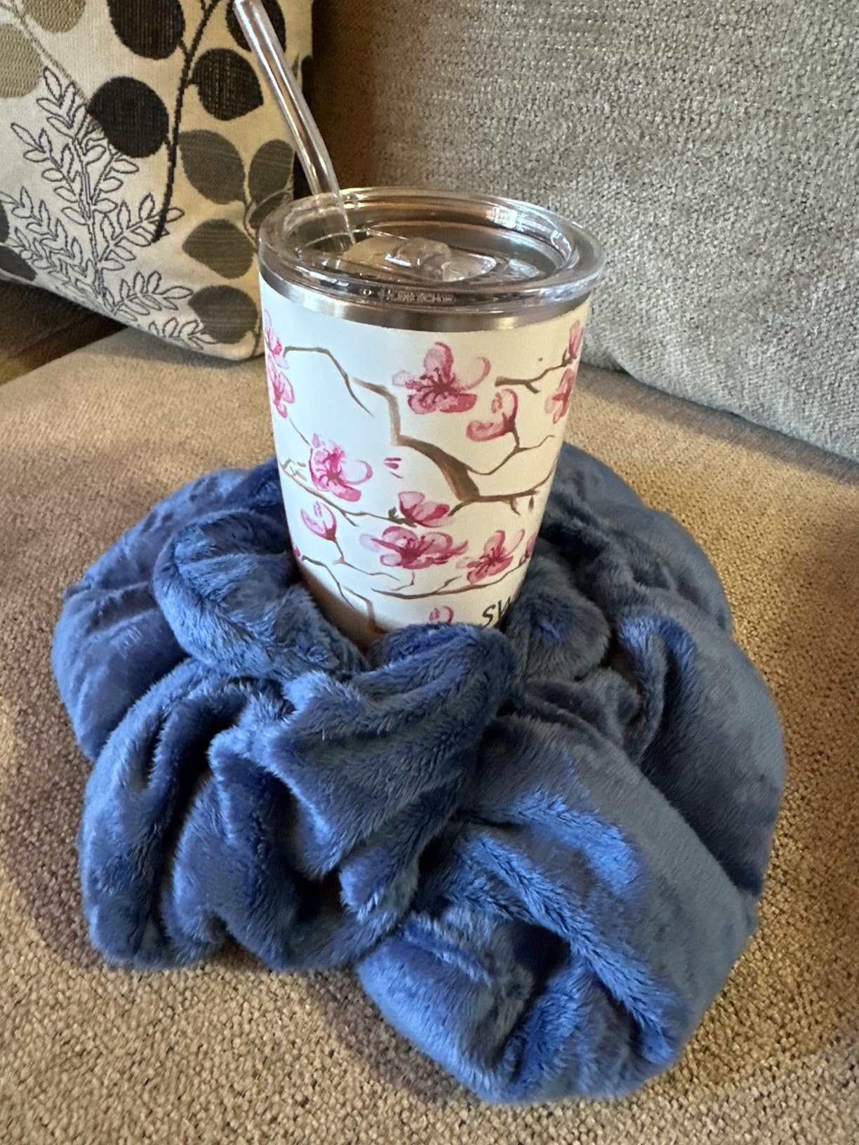 Sharper Image Heated Neck & Shoulder Wrap - Microwavable Warm & Cooling Plush Pad, Scented Aromatherapy (100% Natural Lavender & Herb Spa Blend), Pain Tension Headache Relief Therapy customer photo 1