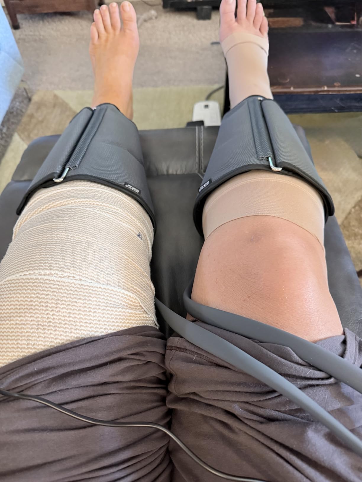 CINCOM Leg Massager for Circulation and Pain Relief, Air Compression Calf Massager with 2 Modes 3 Intensities Helpful for Muscles Relaxation Gifts FSA - HSA customer photo 2
