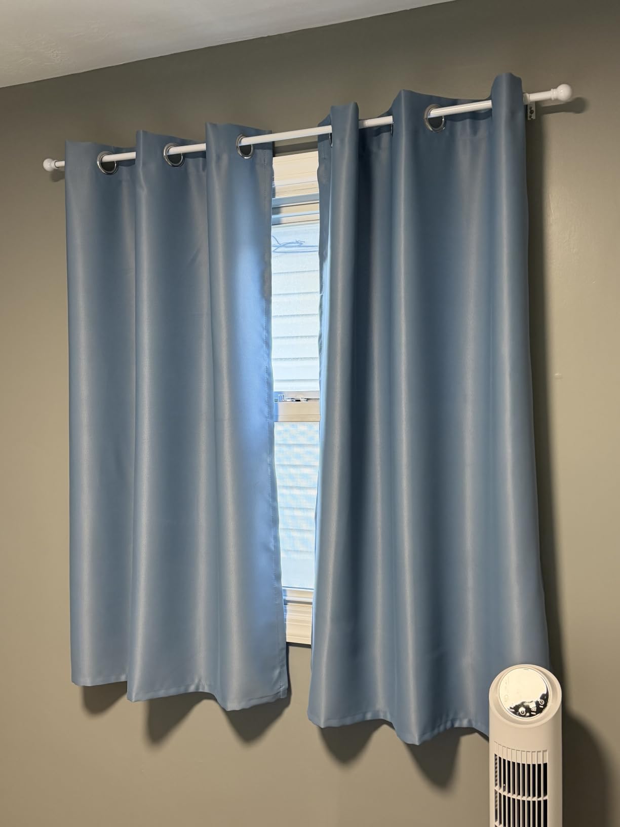 BGment Blackout Curtains for Bedroom - 63 Inch Long Navy Blue Grommet Room Darkening Thermal Insulated Window Drapes for Kids Boys Room, 2 Panels, 42x63 Inch customer photo 1