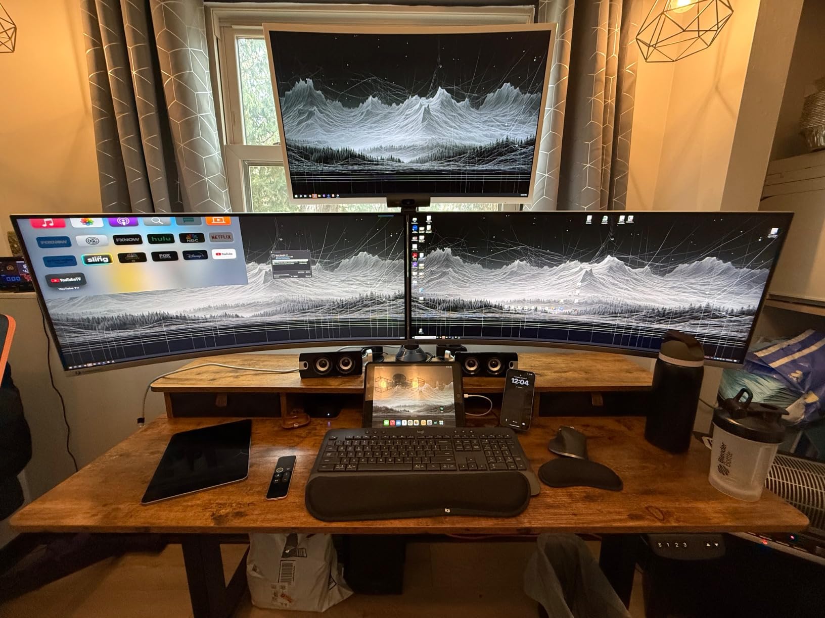 VIVO 17 to 32 inch Dual Mechanical Monitor Mount, 2 Tension Spring Arms, Adjustable Swivel, Rotation, Heavy Duty VESA Desk Stand with C-clamp, Grommet, Max VESA 100x100, Black, STAND-V002K customer photo 2