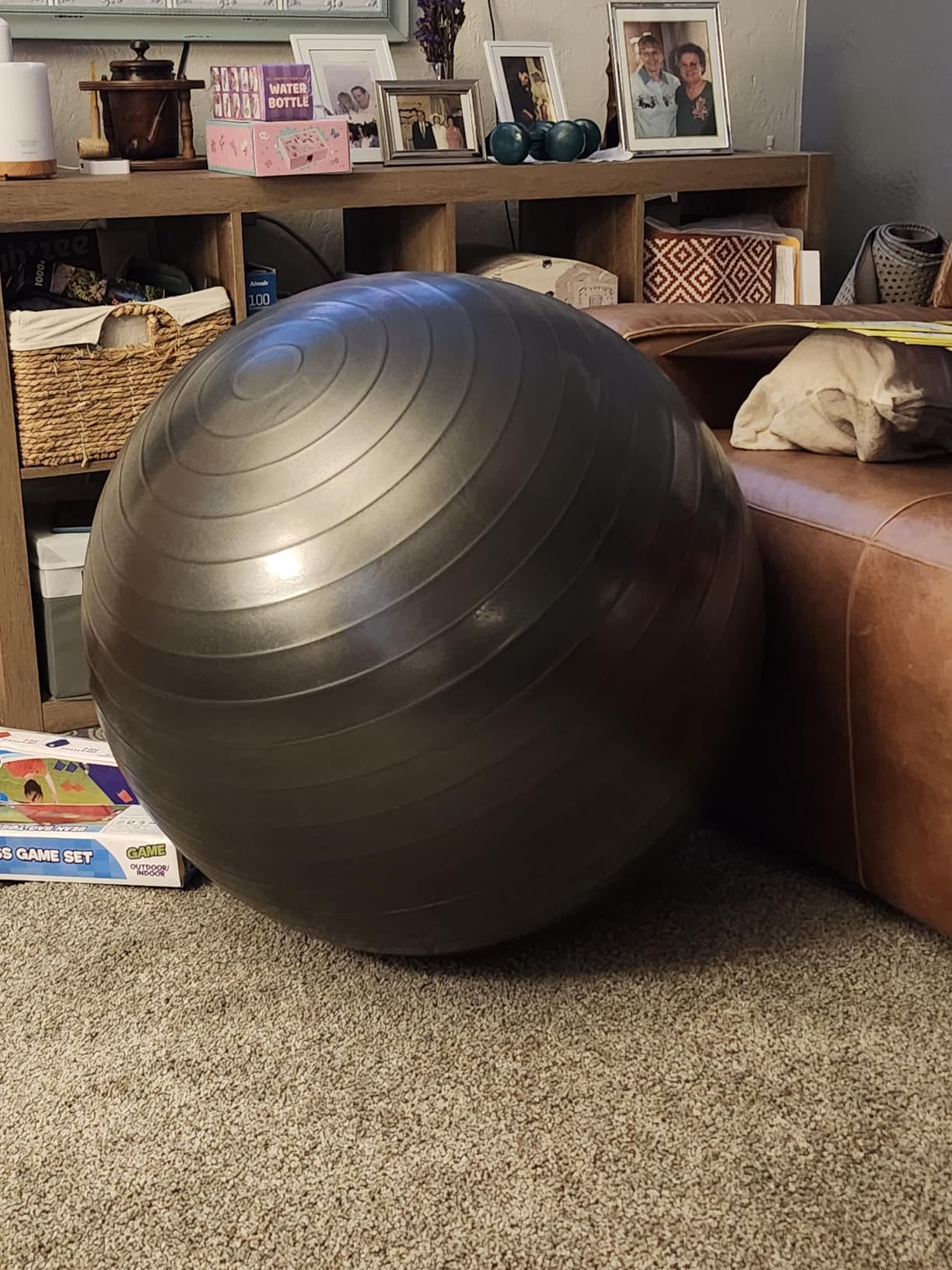Trideer Yoga Ball for Exercise, Pilates, Core & Balance Training, Stability Ball for Pregnancy & Birthing Prep, Physical Therapy, Daily Stretching, Office Chair for Active Sitting, Quick Pump Included customer photo 1