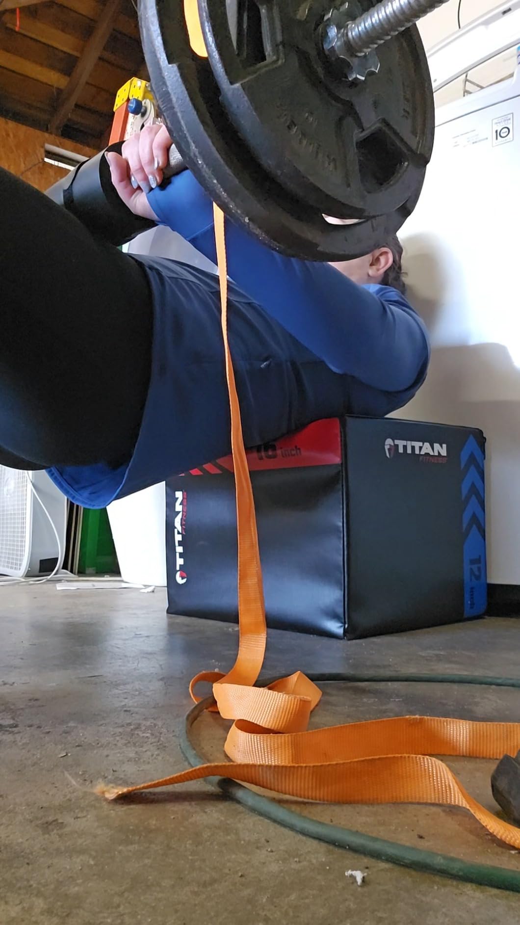 Titan Fitness Heavy Foam Plyometric Box - Pro-Duty HIIT Exercise Foam Plyo Step-Up, Box Squat, Home Garage Gym Training, Youth & Regular Sizes customer photo 2