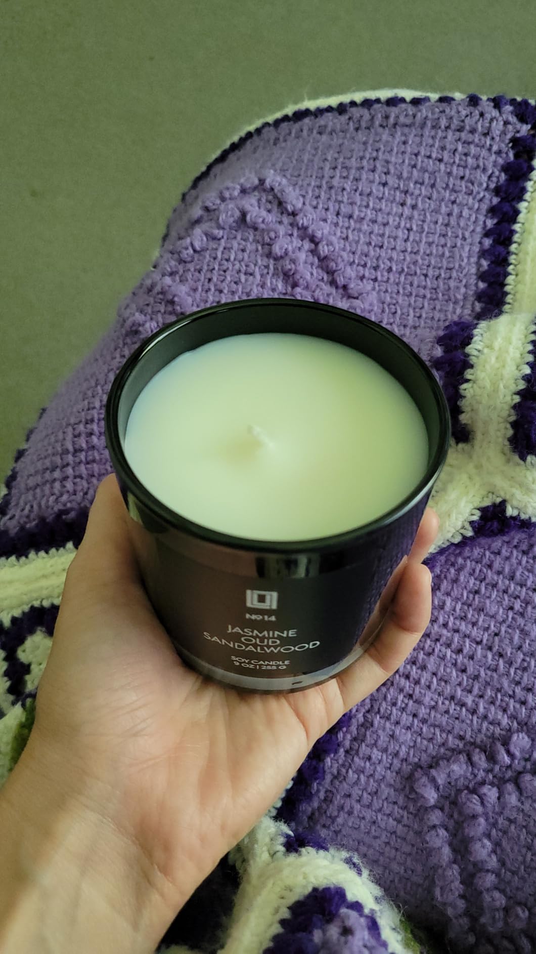 Lulu Candles | Jasmine, Oud & Sandalwood | Luxury Scented Soy Jar Candle | Hand Poured in The USA | Highly Scented & Long Lasting (9 Oz.) customer photo 2