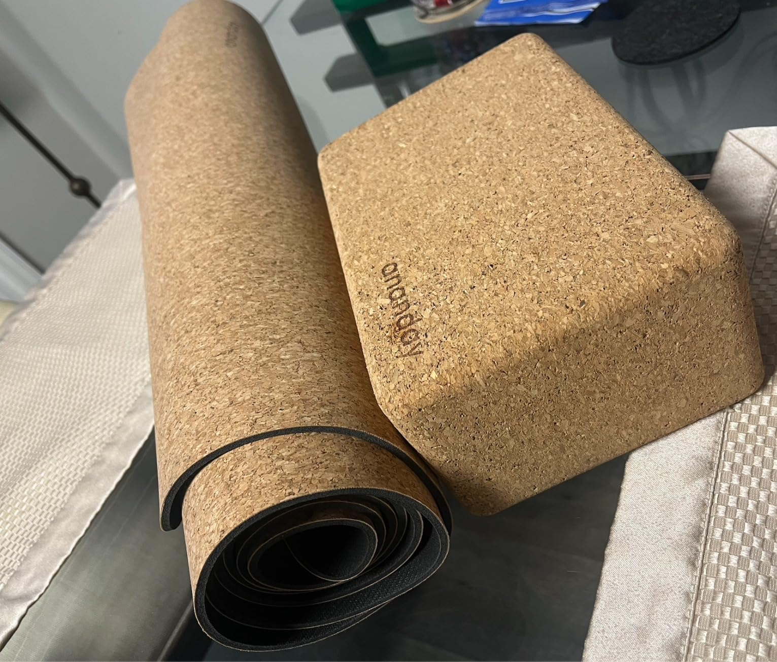 Ananday Premium Cork Yoga Mat - Sustainable, Non-Toxic & PVC-Free, Non-Slip, Perfect for Hot Yoga, Pilates & Exercise - Cushioned for Superior Comfort & Support customer photo 2