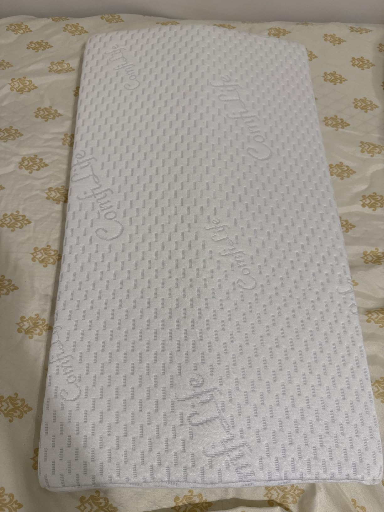 ComfiLife Lumbar Support Pillow for Sleeping Memory Foam Pillow for Back Pain Relief - Side, Back and Stomach Sleepers - Triangle Wedge Pillow - Bed Rest Pillow - Medium-Soft (White, Standard) customer photo 2