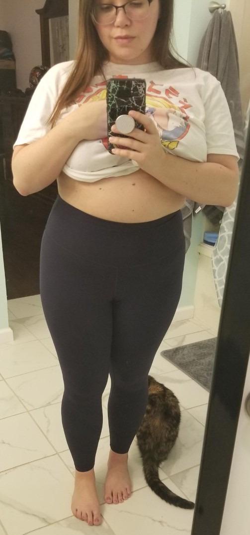 YUNOGA Women's Ultra Soft High Waisted Seamless Leggings Tummy Control Yoga Pants customer photo 2