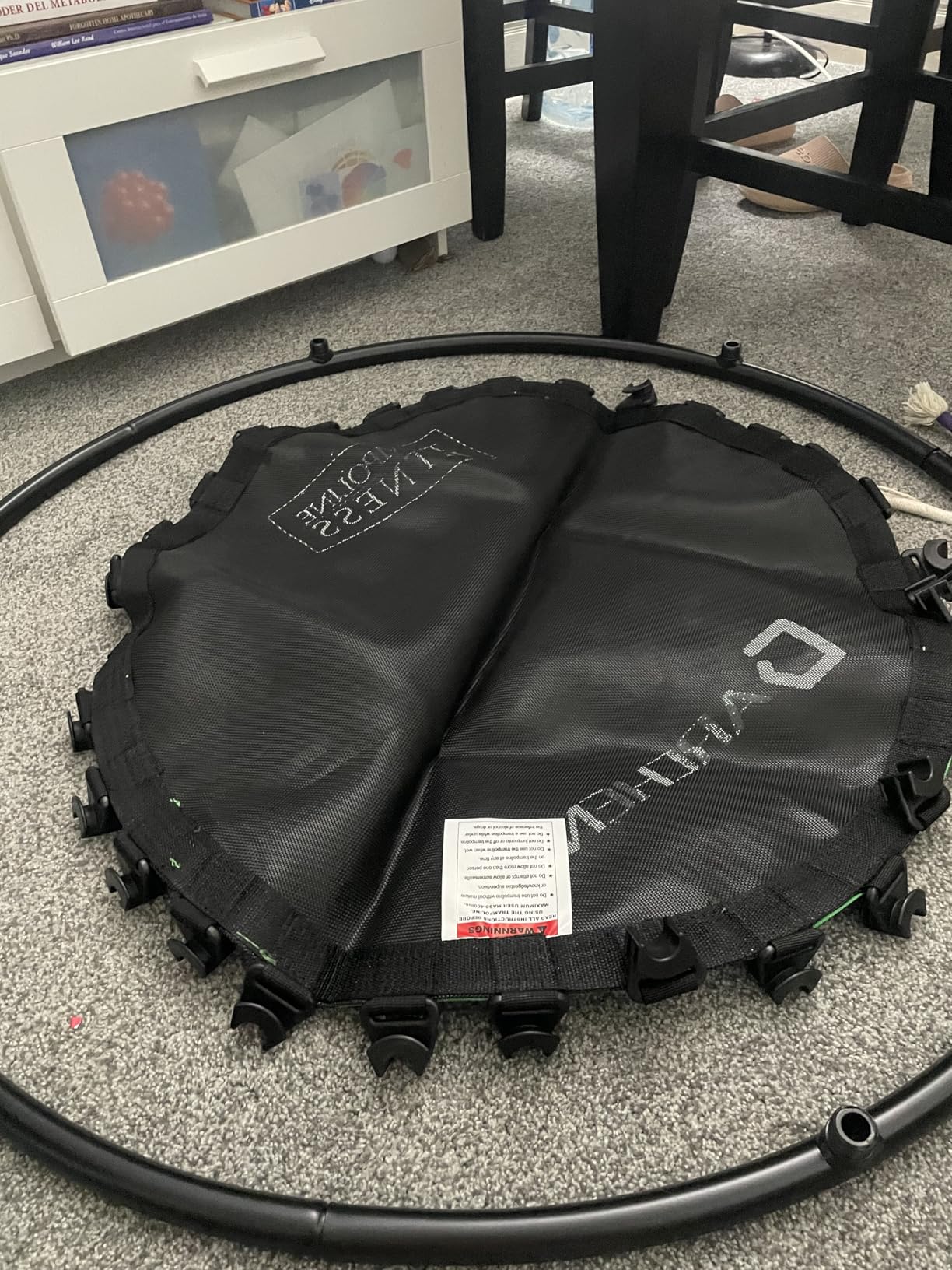 DARCHEN 450 lbs Mini Trampoline for Adults, Indoor Small Rebounder Exercise Trampoline for Workout Fitness for Quiet and Safely Cushioned Bounce, [40 Inch] customer photo 1