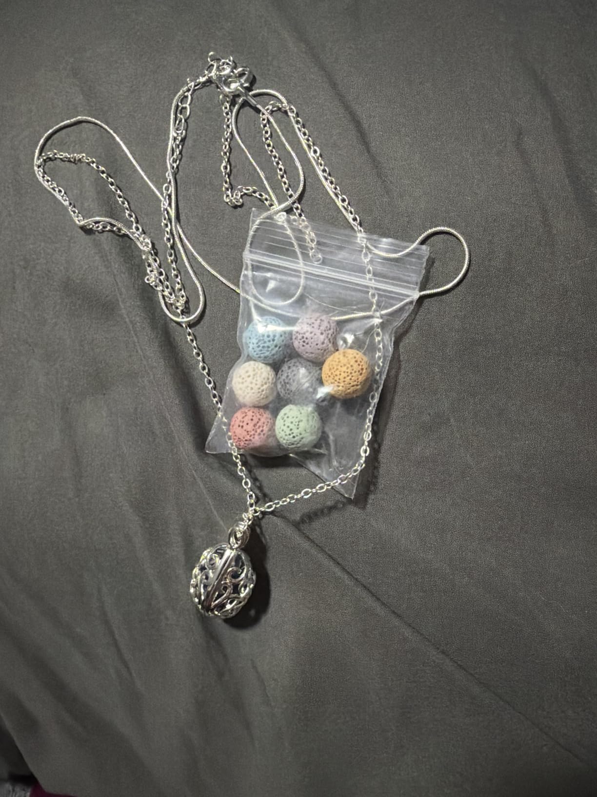 INFUSEU Celtic Jewelry for Women Essential Oil Diffuser Necklaces Aromatherapy Gifts Lava Rock Stone Irish Knot Teardrop Pendant Aroma Perfume Spiritual Items for Meditation Yoga customer photo 1