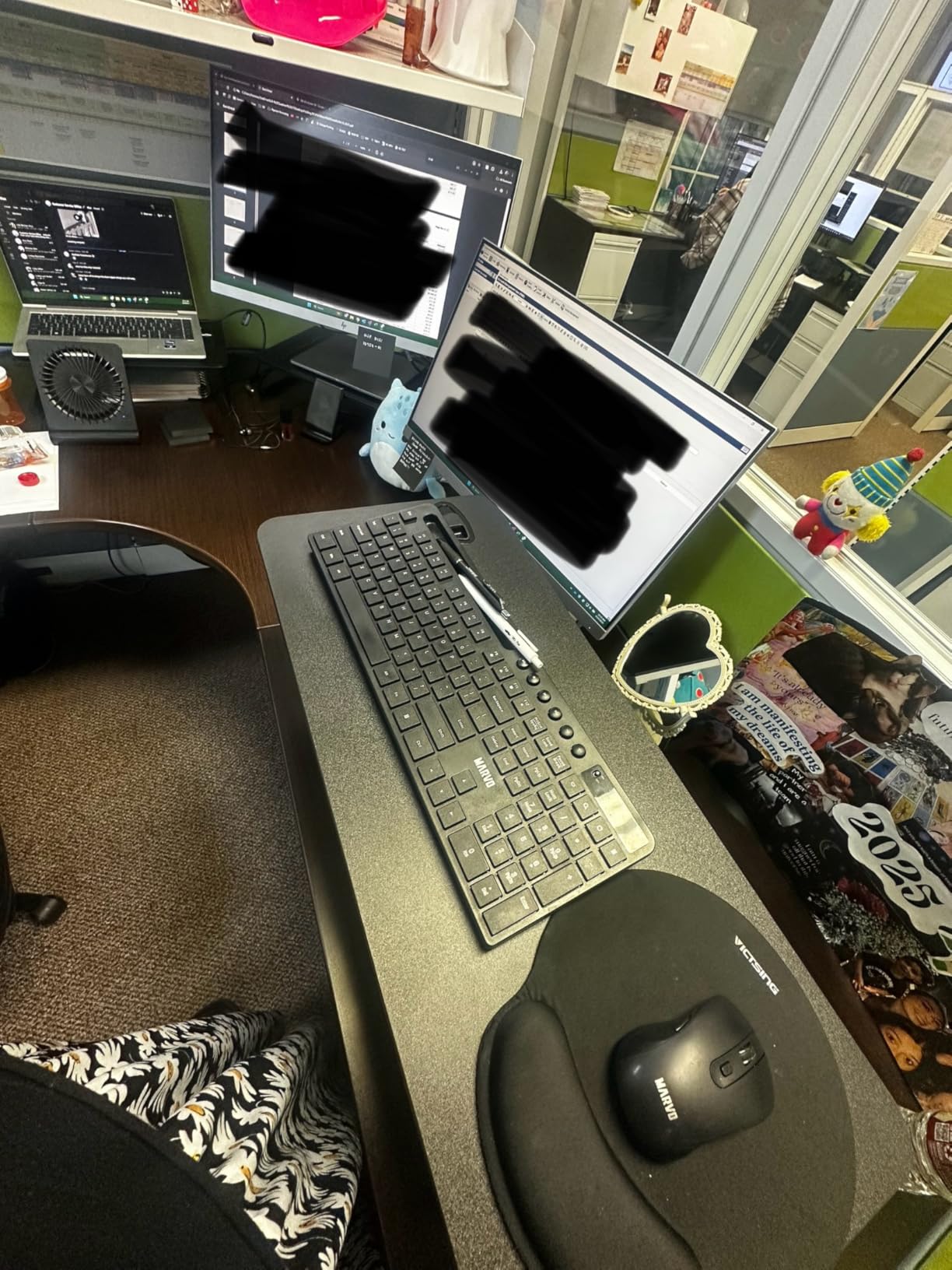 VIVO Black Small Single Top 28 inch Standing Desk Converter, Tabletop Sit to Stand Laptop Riser with Scissor Lift Height Adjustment, DESK-V011F customer photo 2