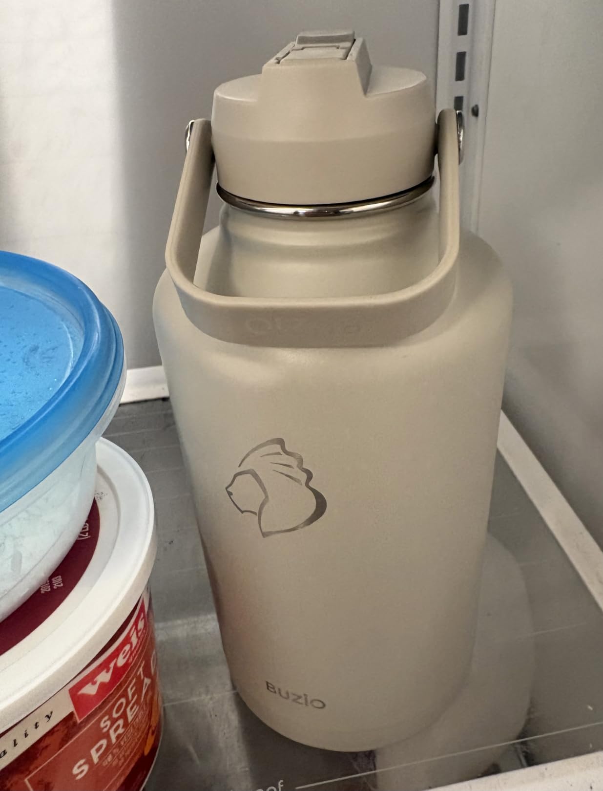 BUZIO Vacuum Insulated Stainless Steel Water Bottle 64oz (Cold for 48 Hrs/Hot for 24 Hrs) BPA Free Triple Wall Travel Mug/Flask for Outdoor Sports Hiking, Cycling, Camping, Running customer photo 1