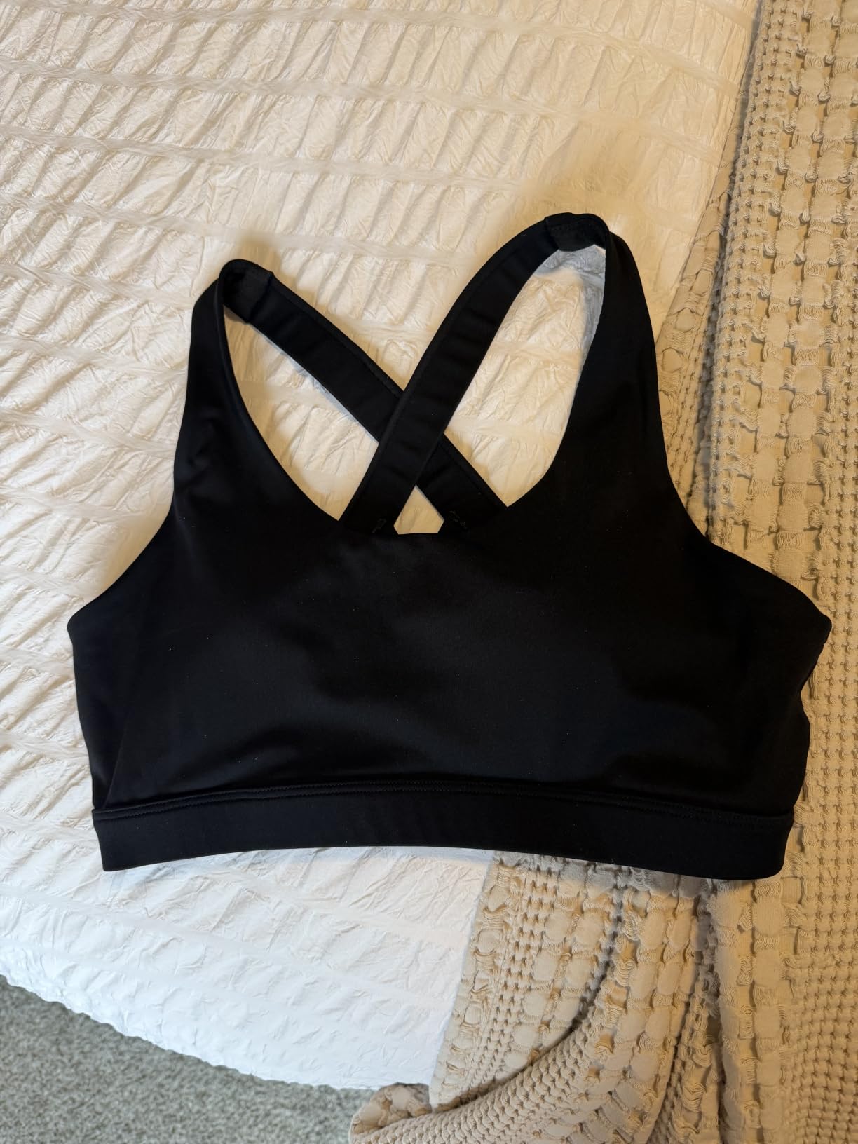 RUNNING GIRL Sports Bras for Women,Padded Strappy Sports Bras Criss-Cross Back Medium Support Sports Bras with Removable Cups customer photo 1