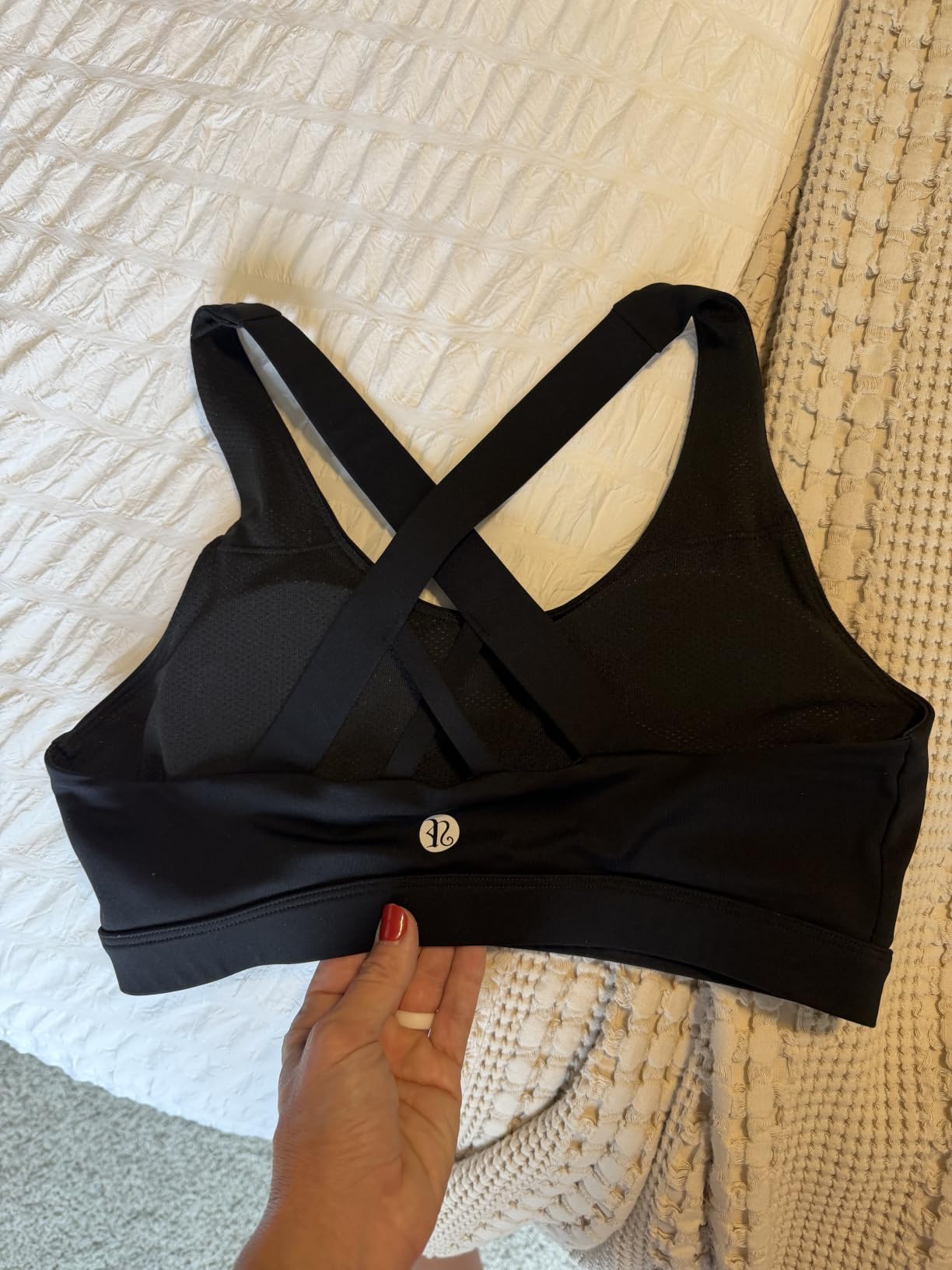 RUNNING GIRL Sports Bras for Women,Padded Strappy Sports Bras Criss-Cross Back Medium Support Sports Bras with Removable Cups customer photo 2