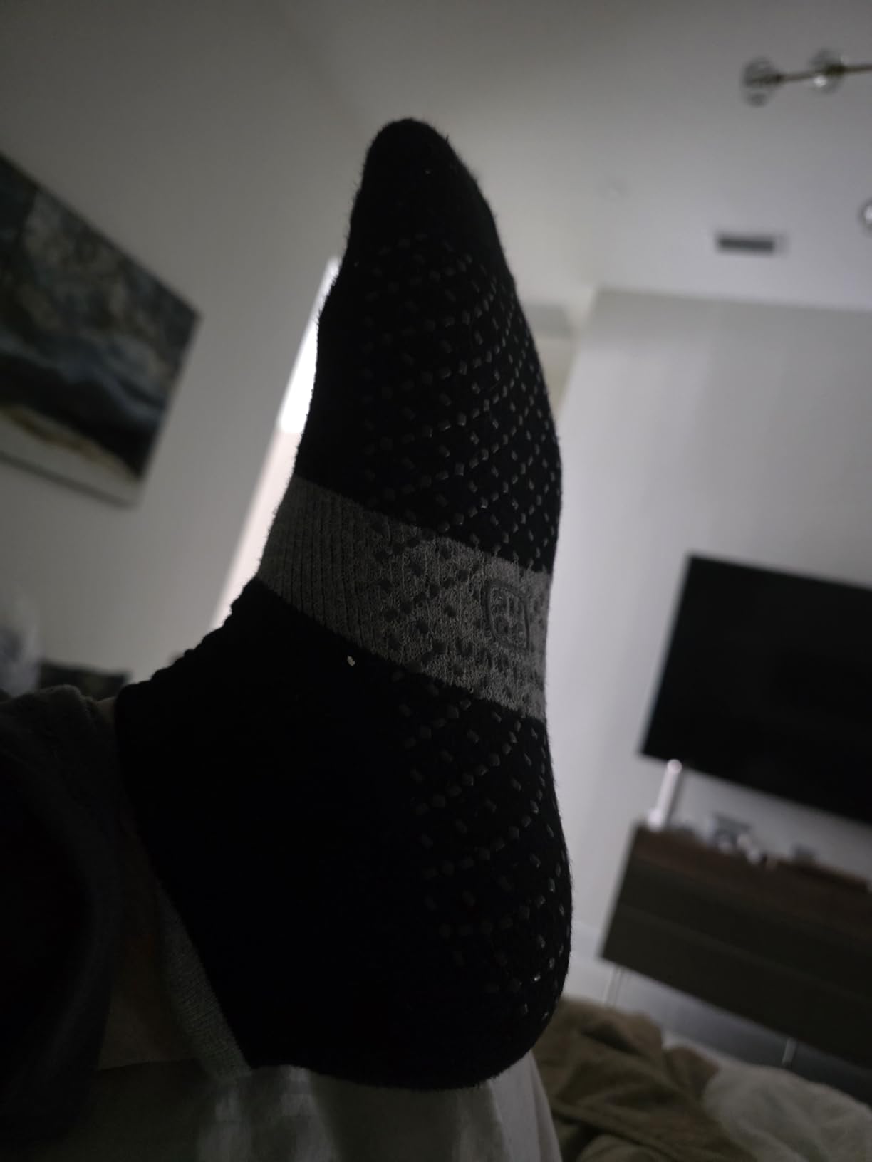 unenow Unisex Non Slip Grip Socks with Cushion for Yoga Pilates Barre Home & Hospital customer photo 1