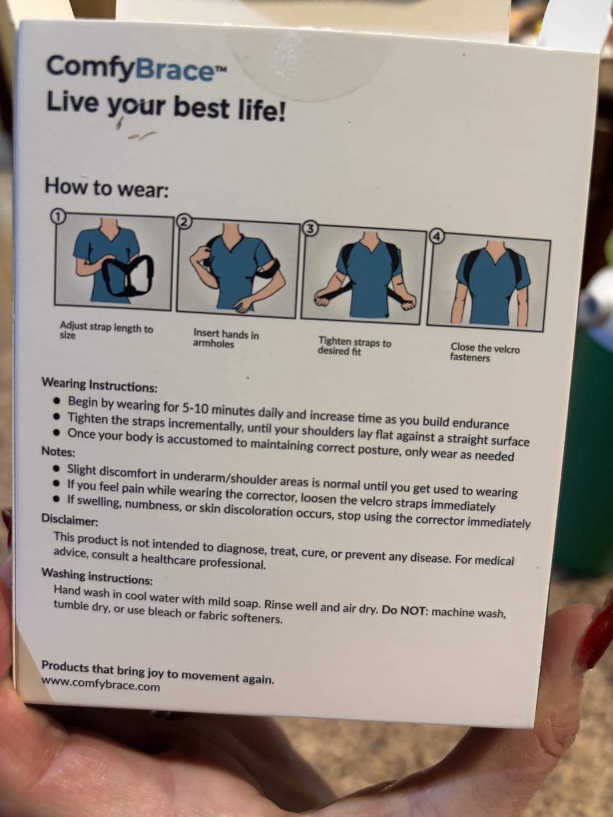 ComfyBrace Posture Corrector-Back Brace for Men and Women- Fully Adjustable Straightener for Mid, Upper Spine Support- Neck, Shoulder, Clavicle and Back Pain Relief-Breathable customer photo 1