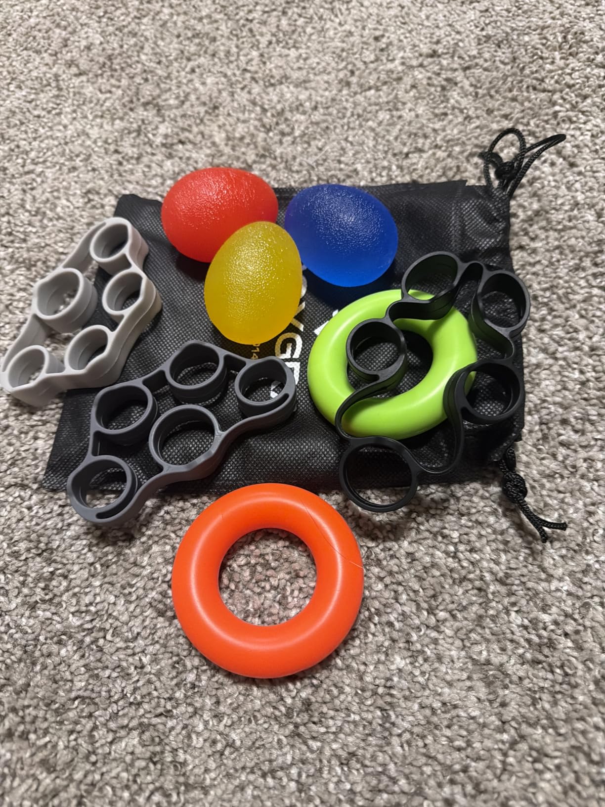 roygra Grip Strength Trainer (8 Pack), Forearm Strengthener, Stress Balls for Adults, Hand Strengthening Devices, Wrist Finger Strengthener, Physical Therapy Exercise Equipment, Golf Baseball Climbing customer photo 2