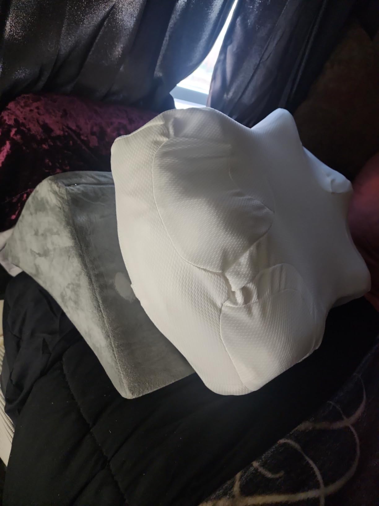 Lunderg CPAP Pillow for Side & Back Sleepers - Memory Foam with Adjustable Height - 2 Pillowcases Included (Machine Washable) - Reduce Air Leaks & Mask Pressure for Better Sleep - Works with ALL Masks customer photo 1