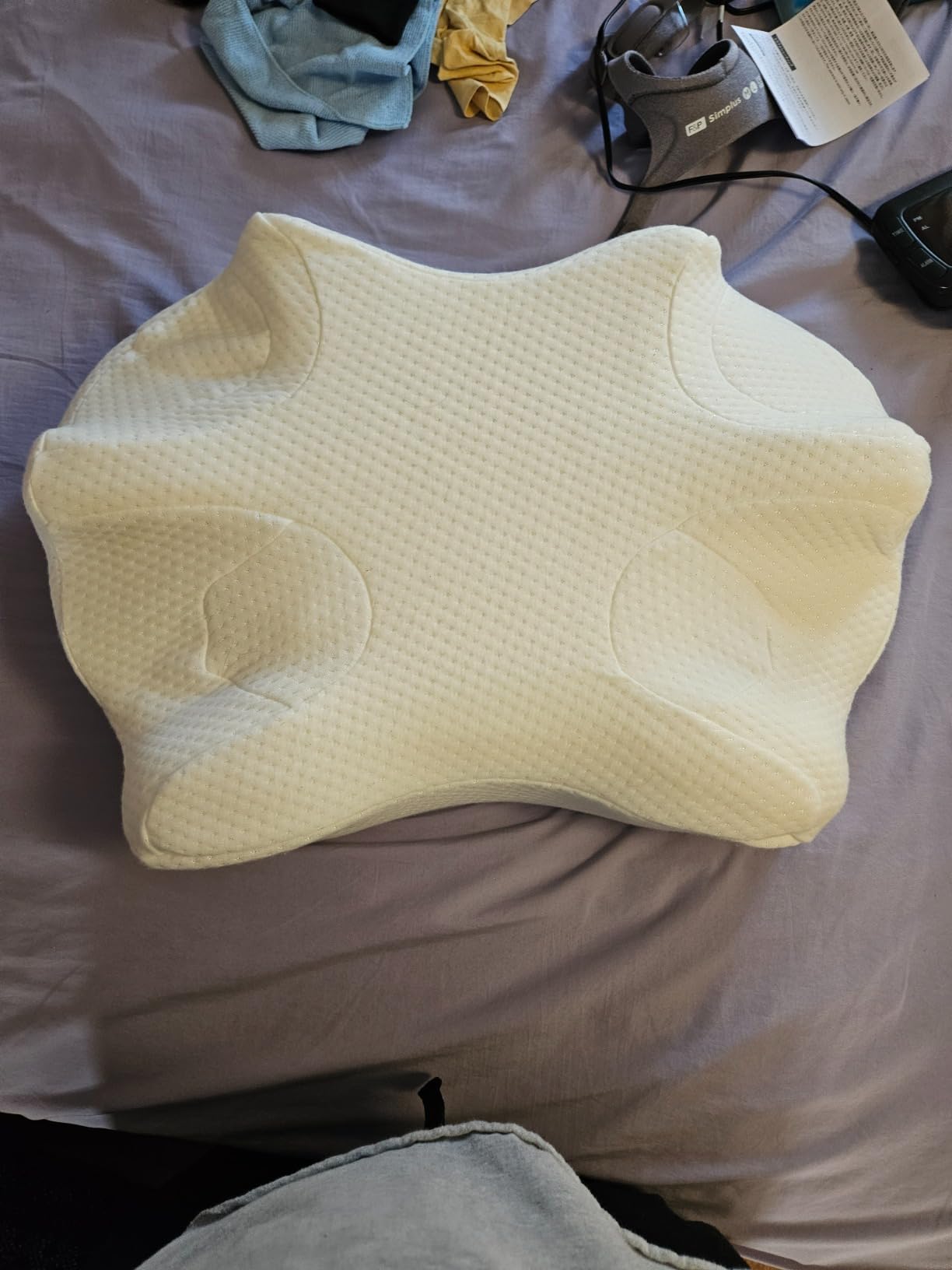 Lunderg CPAP Pillow for Side & Back Sleepers - Memory Foam with Adjustable Height - 2 Pillowcases Included (Machine Washable) - Reduce Air Leaks & Mask Pressure for Better Sleep - Works with ALL Masks customer photo 2