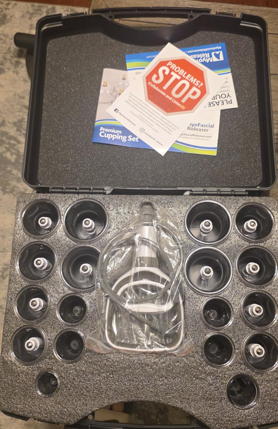 Myofascial Releaser Professional Cupping Therapy Set - 18 Multi-Sized Vacuum Cups with Two Hand Pumps and Detailed Cupping Book customer photo 2