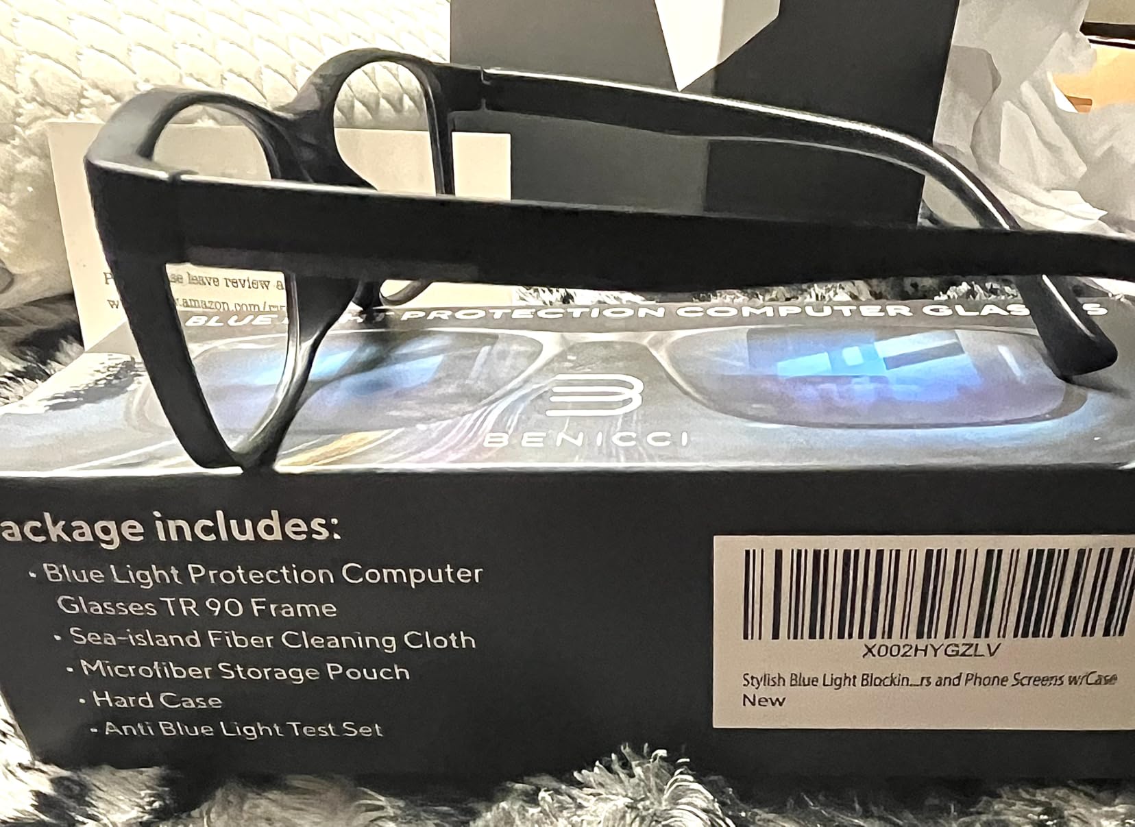 Stylish Blue Light Blocking Glasses for Women & Men - Helps Ease Digital Eye Strain & Headache from Computers, Phones w/Case customer photo 1