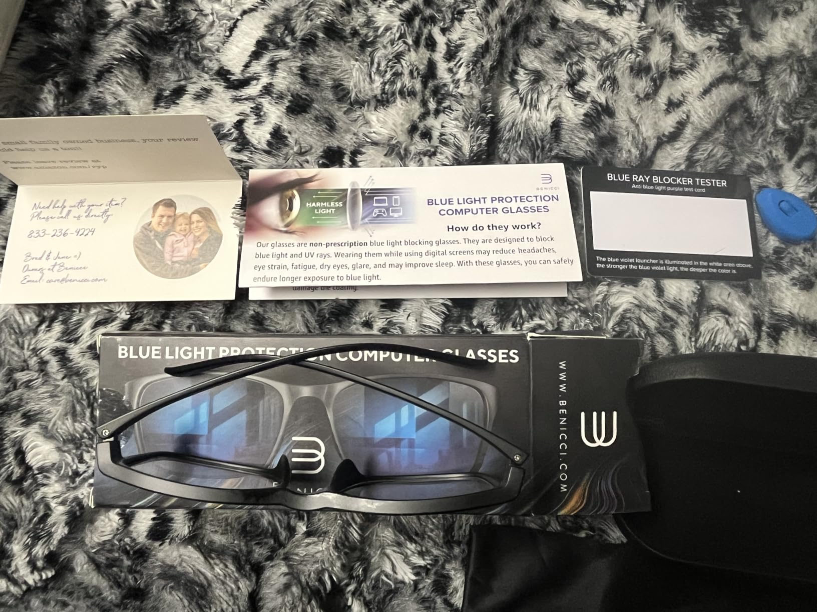 Stylish Blue Light Blocking Glasses for Women & Men - Helps Ease Digital Eye Strain & Headache from Computers, Phones w/Case customer photo 2