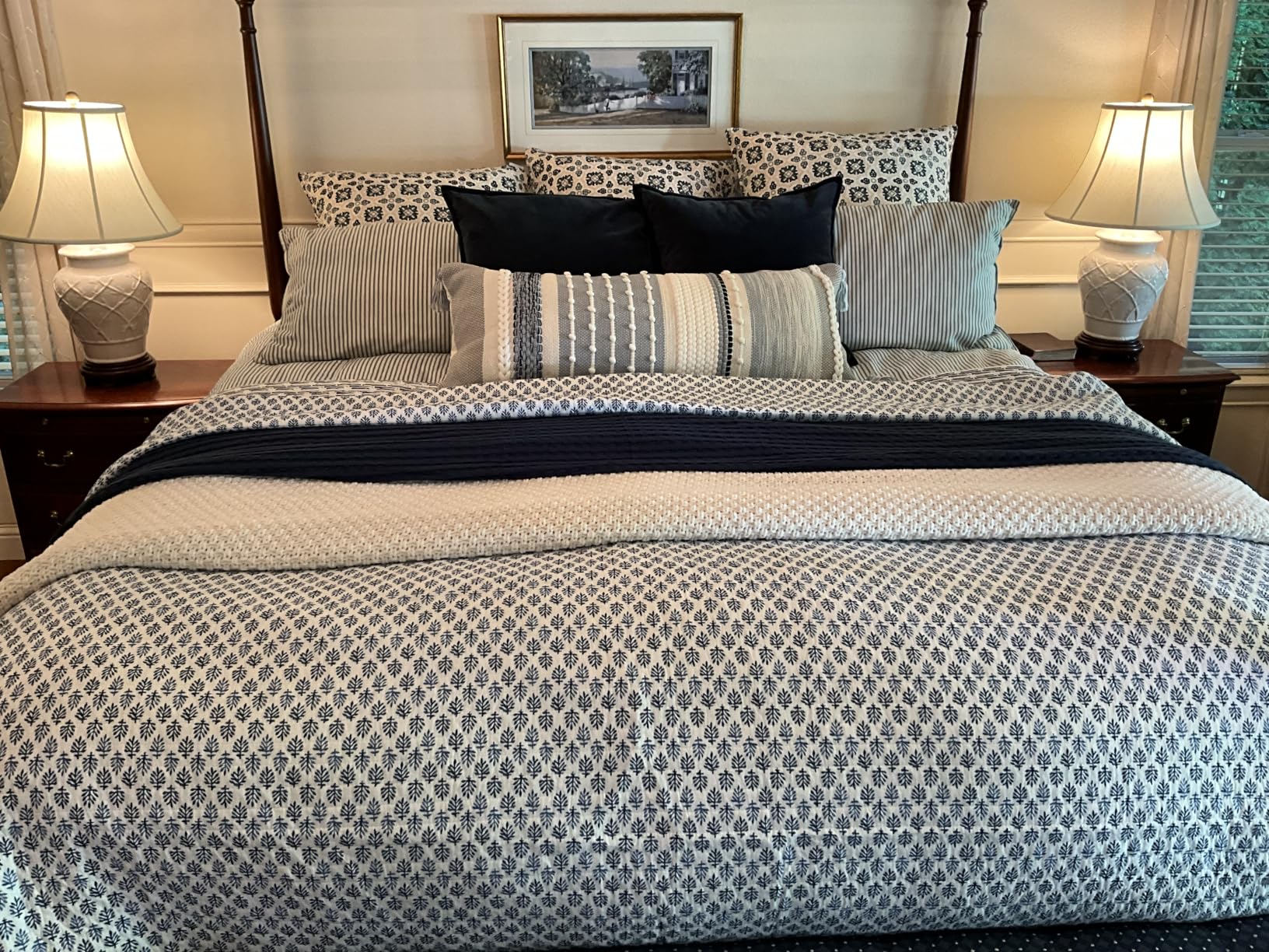 Bedsure Cooling Waffle Queen Size Blanket - Lightweight Cotton Summer Blanket of Rayon Derived from Bamboo for Hot Sleepers, Luxury Throws for Bed, Couch and Sofa, Ivory, 90x90 Inches customer photo 2