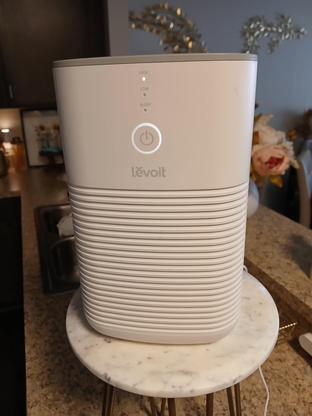 LEVOIT Air Purifiers for Bedroom Home, AHAM VERIFIDE, Freshens Small Room with Aroma Pad, For Smoke, Pollen, Pet Dander, Odor, Dust, Office, Desktop, 1 Pack, White customer photo 1