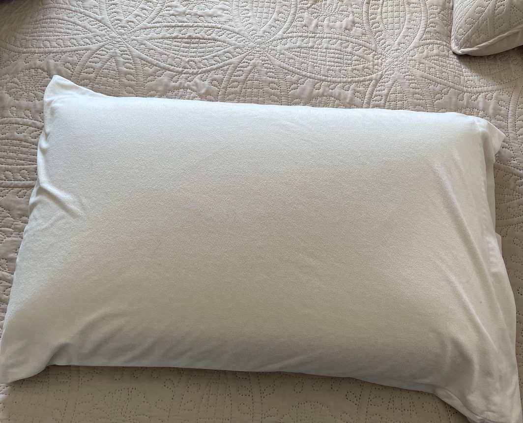 OrganicTextiles Natural Latex Pillow with Organic Cotton Cover (Queen Size, Firm) GOTS Certified, Bed Pillow for Sleeping, Neck Pain Relief Help, Head Support, for Side Back Stomach Sleeper customer photo 2