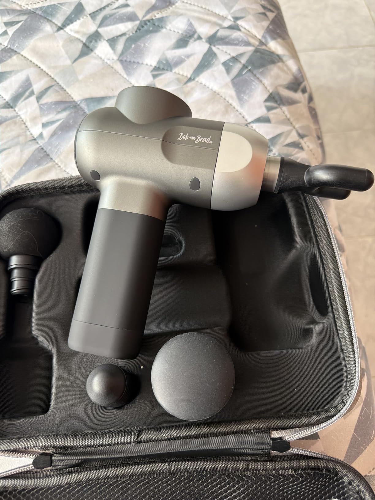 BOB AND BRAD C2 Massage Gun, FSA Eligible & HSA Approved Deep Tissue Percussion Massager Gun, 5 Speeds and 5 Heads customer photo 2