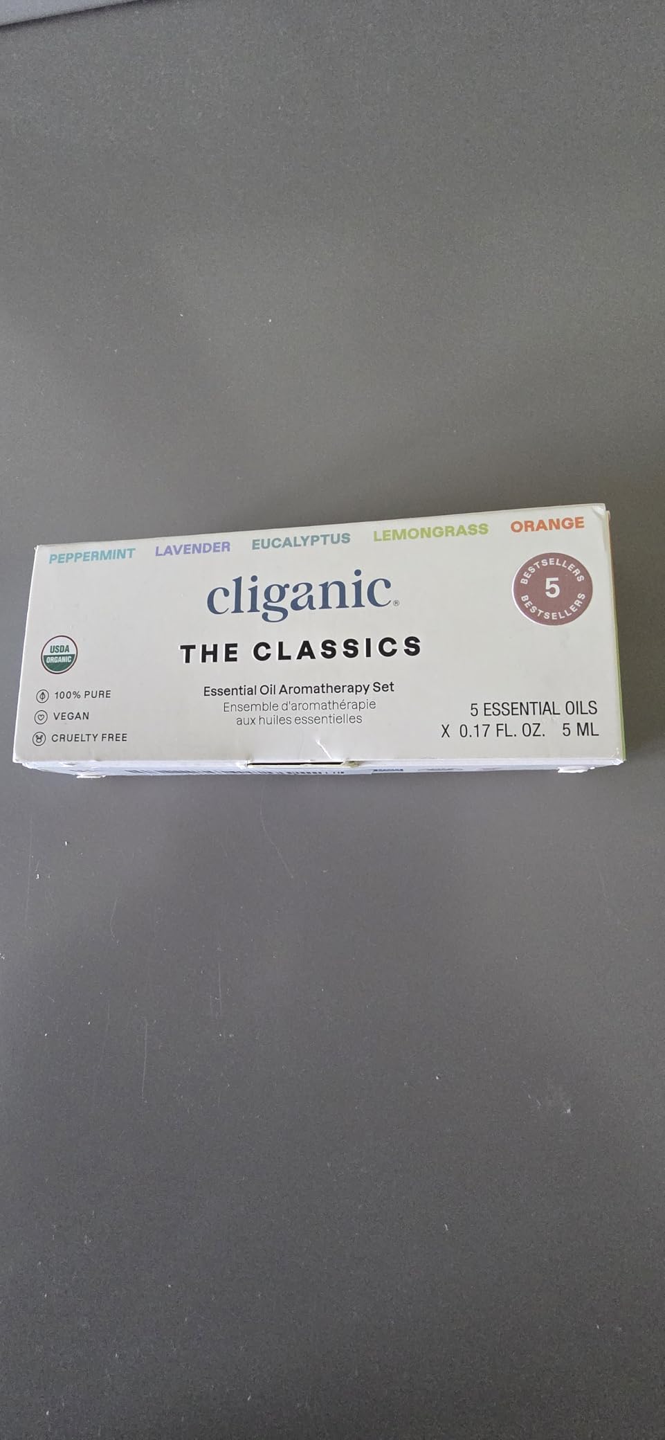 Cliganic Organic Essential Oils Set (Top 5 - The Classics) - 100% Pure Natural - Aromatherapy, Candle Making - Peppermint, Lavender, Eucalyptus, Lemongrass & Orange customer photo 1