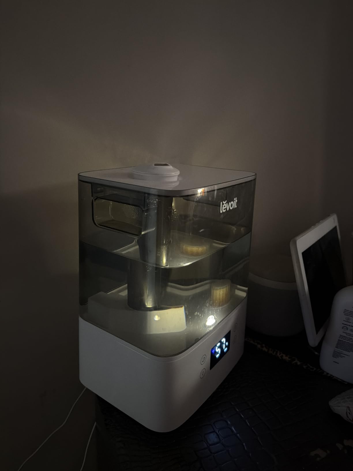 Levoit Humidifiers for Bedroom Large Room, 6L, 60H Runtime, 26dB, Smart App | Top Fill Cool Mist Humidifier for Baby & Plants, Easy to Clean, Essential Oil, Rapid Humidification & Auto Mode, Sleep Mode customer photo 2