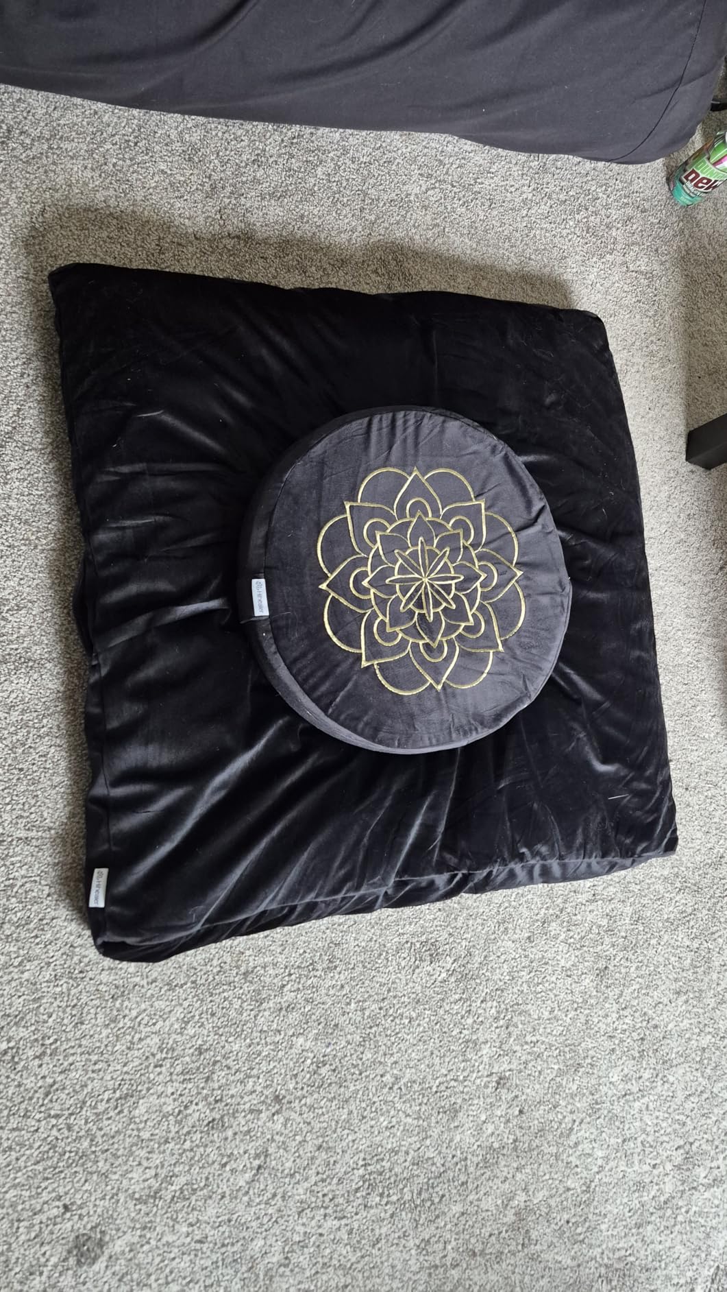 Hihealer Meditation Cushion, Traditional Tibetan Velvet Meditation Pillow customer photo 1