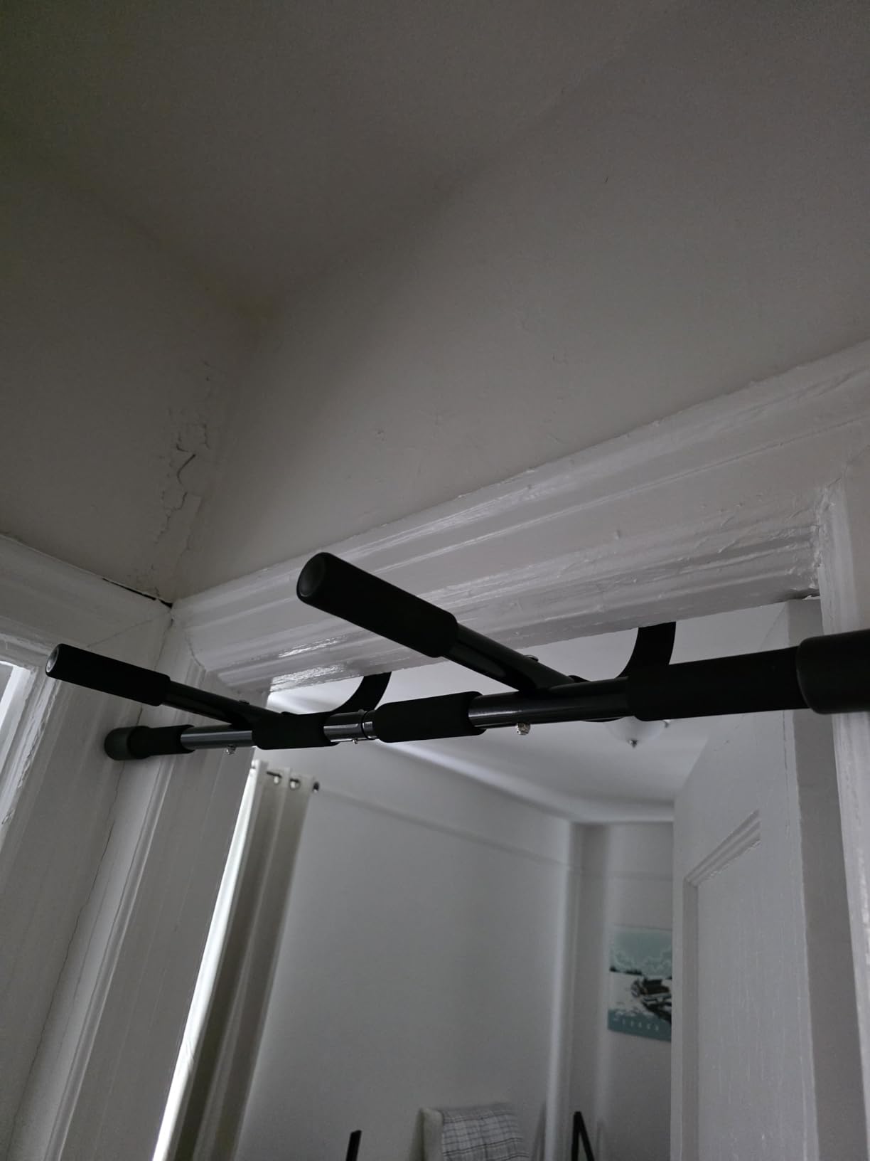Ally Peaks Pull Up Bar for Doorway | Thickened Steel Max Limit 440 lbs Upper Body Fitness Workout Bar | Multi-Grip Strength for Doorway | Indoor Chin-Up Bar Fitness Trainer for Home Gym Portable customer photo 2
