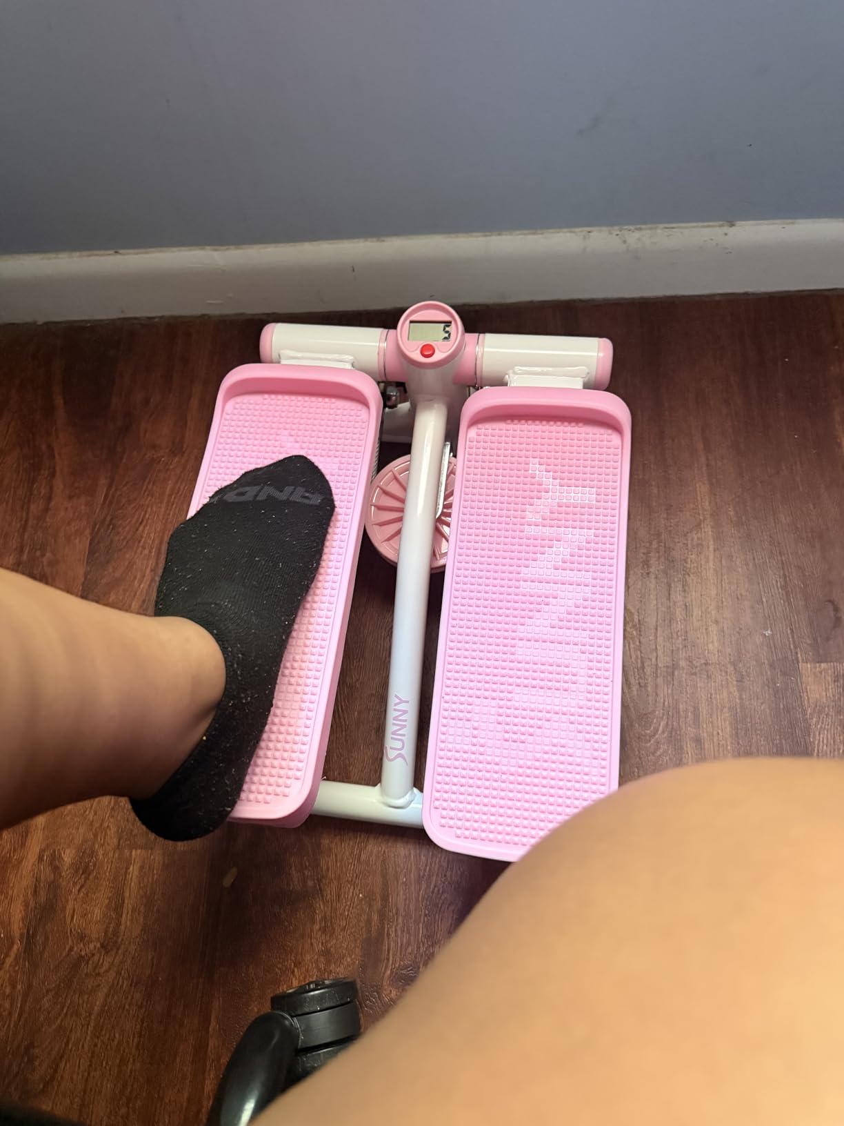 Sunny Health & Fitness Mini Steppers with Digital Monitor and Resistance Bands, Compact Low-Impact Cardio Machines for Home Workouts customer photo 1